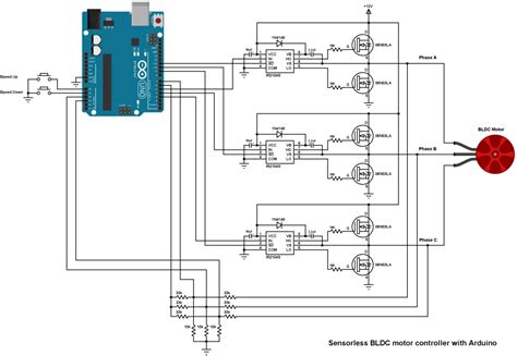 esc schematic|Sensorless BLDC motor control with Arduino .